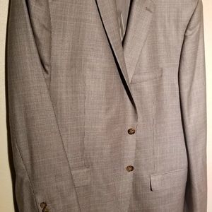 Ralph Lauren Sport Coat Balzer Jacket Plaid Gray Mens Wool Silk